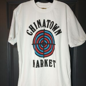 Chinatown Market Target Logo Graphic Tee Shirt White Red Blue Men's Sz Large EUC